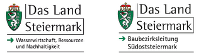 Logos der Abteilung 14 sowie der Baubezirksleitung Südoststeiermark des Landes Steiermark