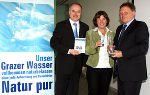 Pressekonferenz Weltwassertag v.l. LR Johann Seitinger, StR. Mag. Eva-Maria Fluch, VDIr. DI Wolfgang Malik 
