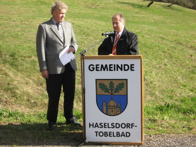 Landesrat Johann Seitinger eröffnete das Rückhaltebecken Doblbach Landesrat Johann Seitinger eröffnete das Rückhaltebecken Doblbach