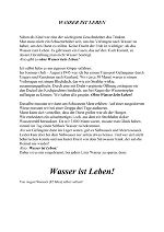 Text mit dem Titel "Wasser ist Leben", Erfahrungsbericht Sommer 1945