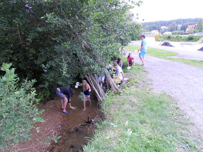 Keschern im Bach