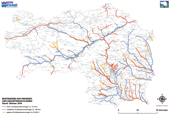 Übersicht über die Abflussuntersuchungen 2011