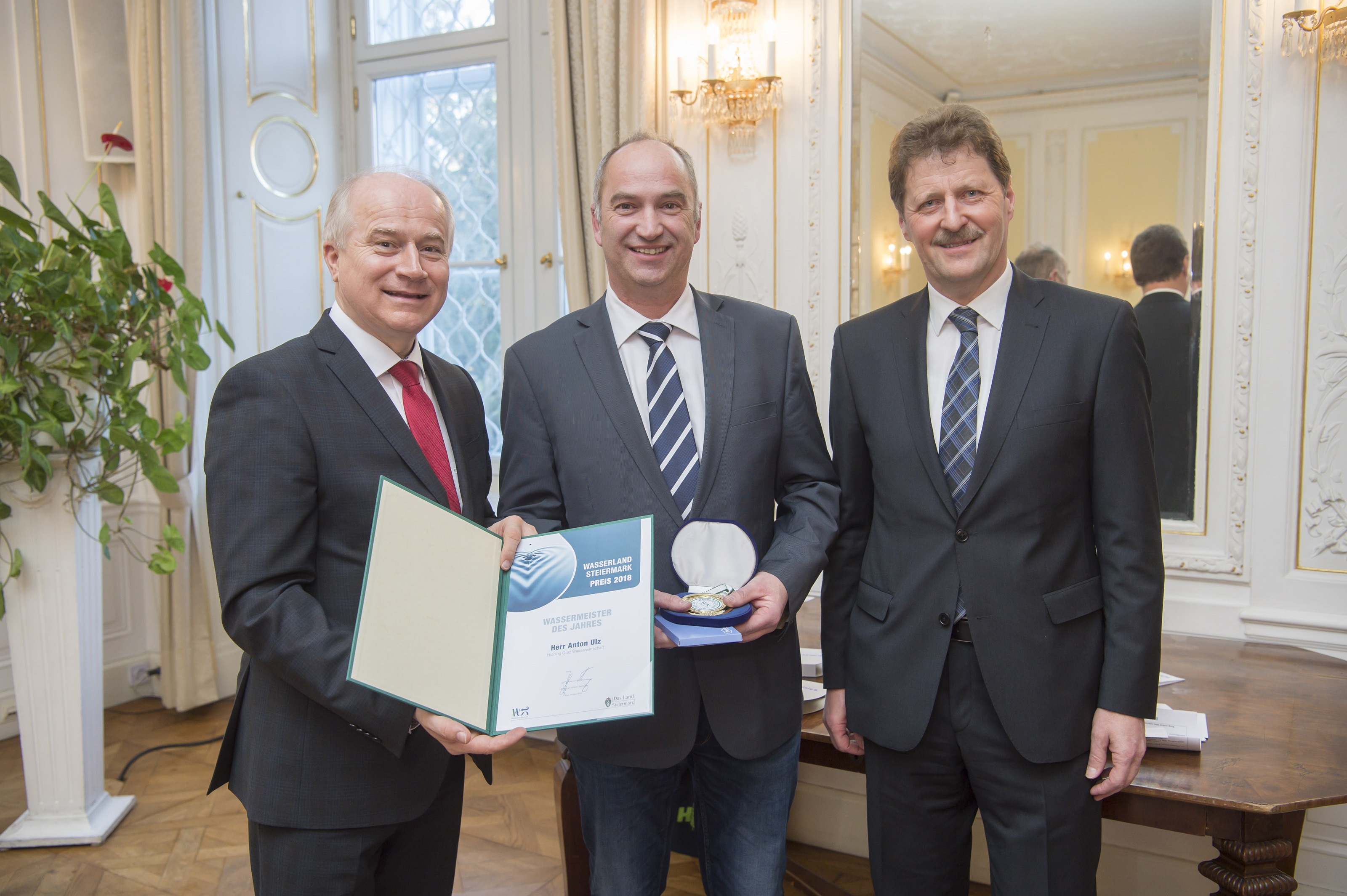Wassermeister des Jahres: Anton Ulz (Dr. Kajetan Beutle hat den Preis in Vertretung übernommen)