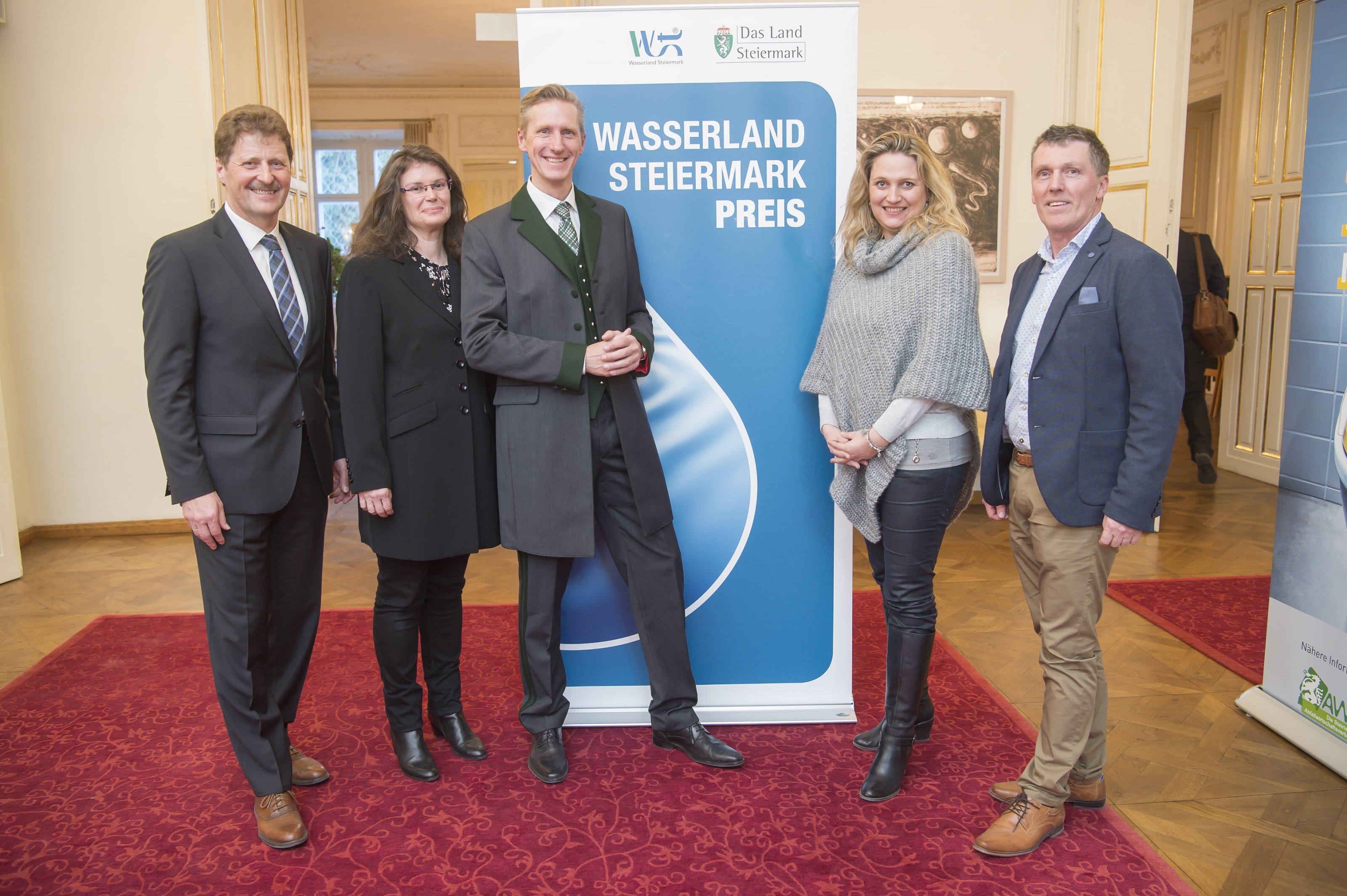 Das Organisationsteam: (HR DI  Johann Wiedner, Mag. Elfriede Stranzl, Moderator Oliver Zeisberger, MA, Mag. Sonja Lackner, Josef Rauch