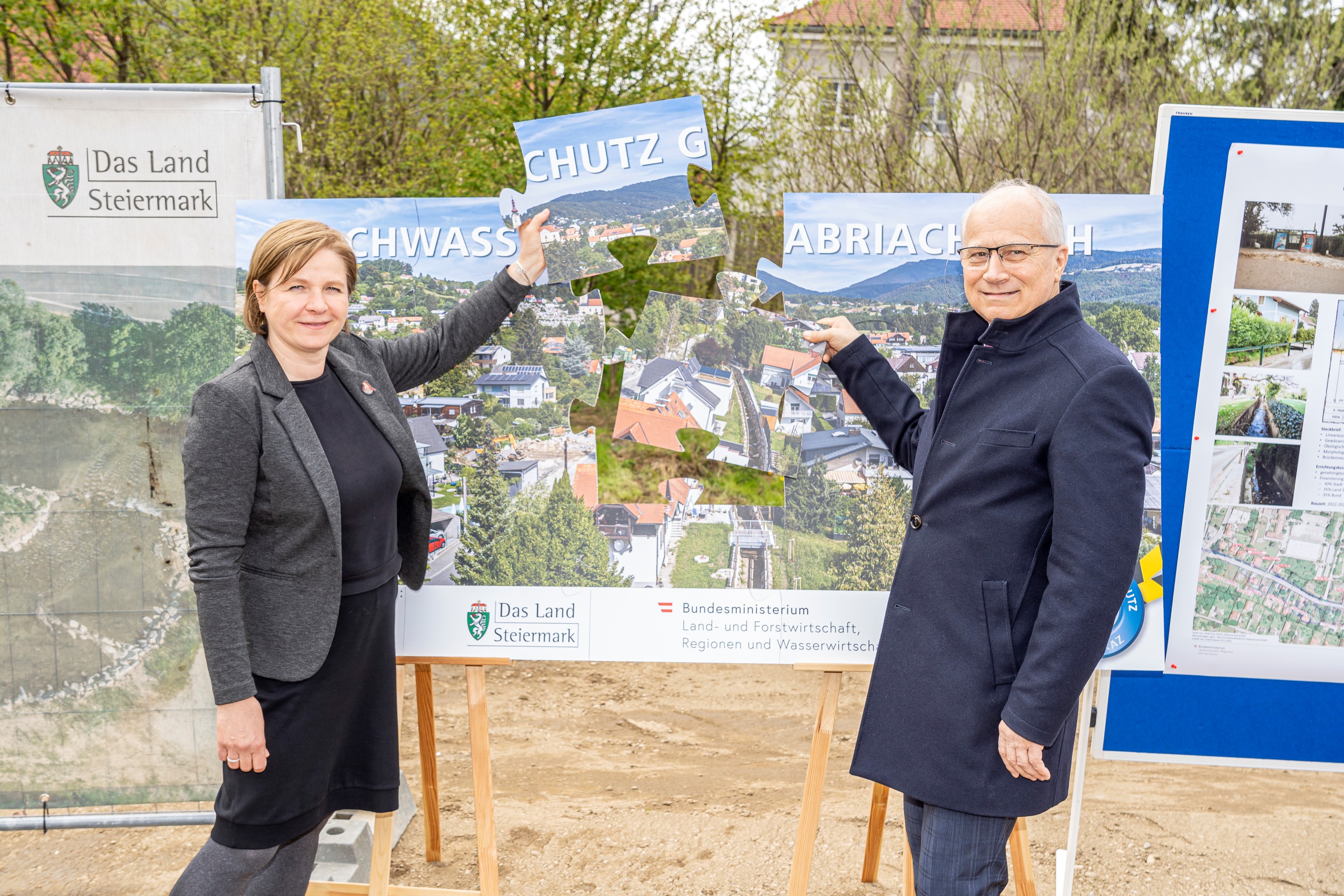 Vizebürgermeisterin Judith Schwentner und Landesrat Johann Seitinger